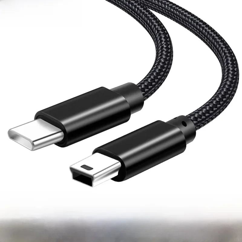 AliExpress - USB C auf Mini-USB-Kabel, geflochtenes USB-C auf Mini-USB, 5-poliges OTG-Ladesynchronisierungsdatenkabel für GPS, MP4/3, Kamera, Dashcam,