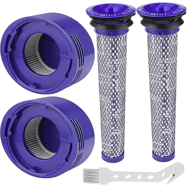 Filter til Dyson V8 / V7, vaskbare erstatningsfiltre til Dyson V7 / V8 Absolute og Animal støvsugere, støvsugertilbehør til Dyson V8