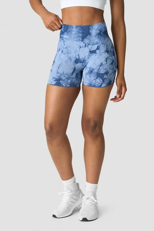 ICANIWILL - Define Seamless Tie Dye Shorts Urban Blue - Shortsit - Naiset - Treenivaatteet ICIW:ltä