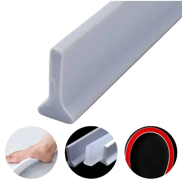 Vannstopper Vannholderlist - 200cm - Dusj - Bad Transparent gjennomsiktig