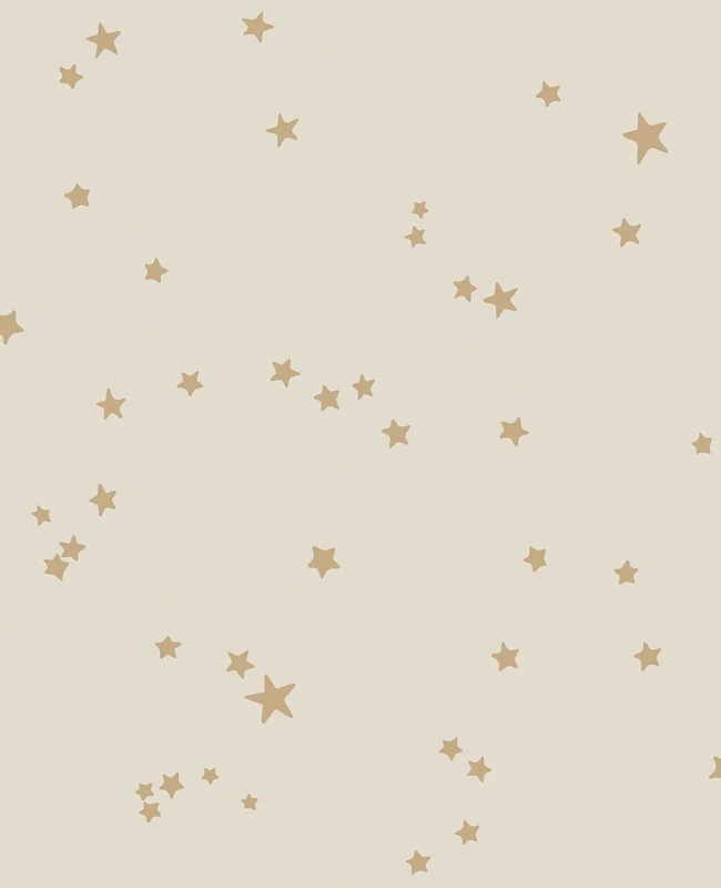 Stars Wallpaper - Cole & Son Sample / Metallic Gold on Linen