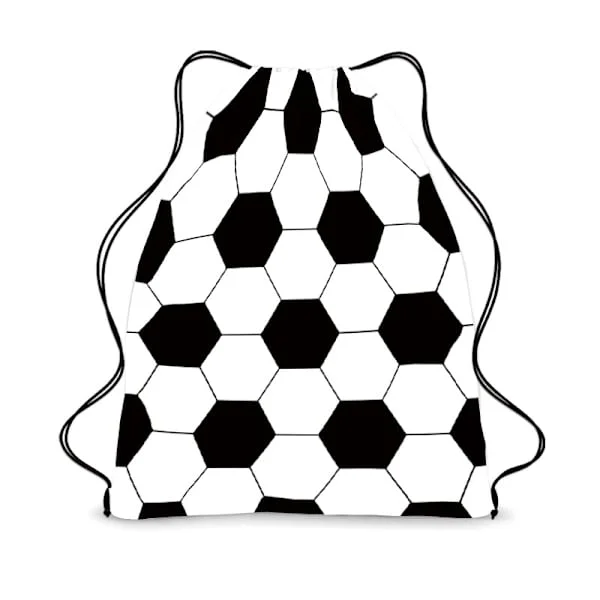 Football Themed Backpack, Portable Storage Bag for Kids, Polyester for Football Fans, Drawstring Tote Bag. 1