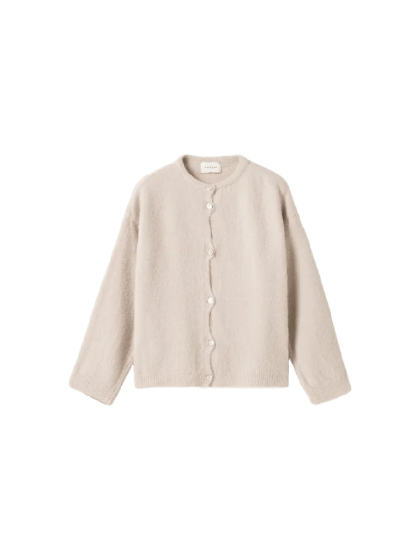 Noella N-numa Knit Cardigan - Oyster Tröjor Dam Beige S/M