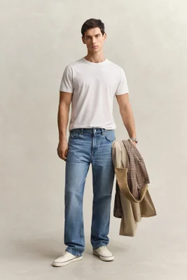 GANT - Straight fit jeans til herre semi light blue worn in