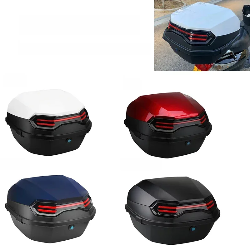 AliExpress - Boîte arrière de moto, bottes de Scooter, coffre Cool ABS + PP, étui solide pour casque complet, boîte de rangement, boîte arrière
