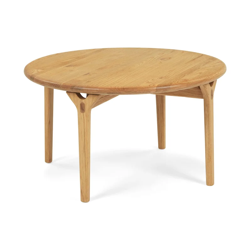 Roots sofabord, Ø80 - Natur egetræ - 80x80x45 - Sofabord