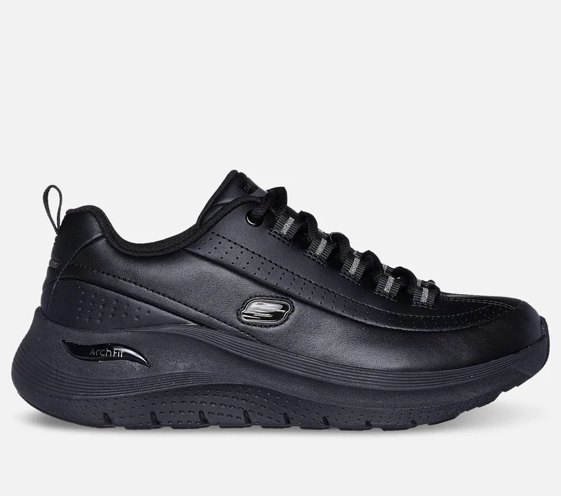 Skechers Arch Fit 2.0 - Star Bound, str. 38,5 - Dame, sort sko med svangstøtte til hverdagsbrug