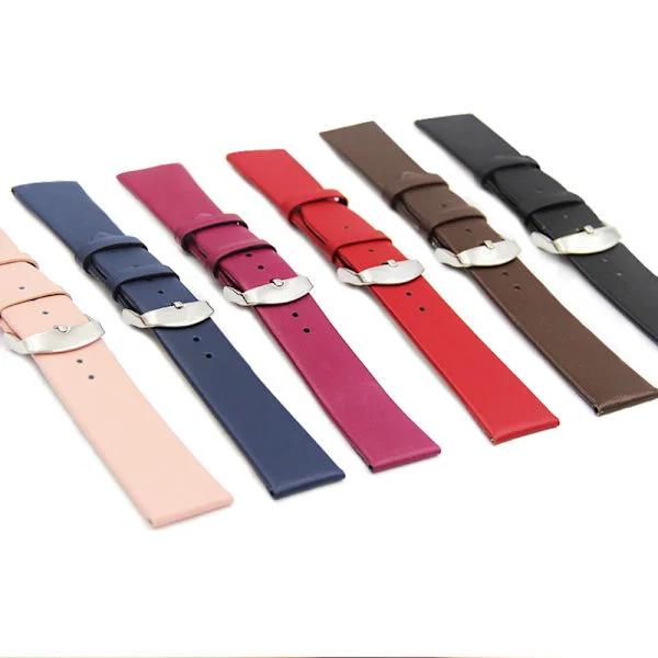 Classic Watch Strap Soft PU Leather Purple 22mm