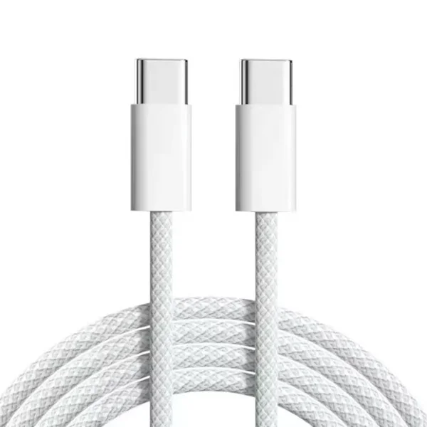 1 meter Laddare för Samsung - Snabbladdare - USB-C Laddare - Kabel Vit