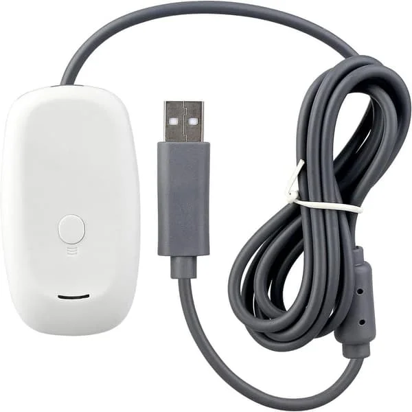 USB trådløs kontroller PC bærbar mottaker for Microsoft Xbox 360 Slim Windows videospill farge hvit