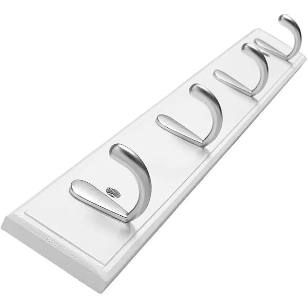 Veggmontert Krok, 4 Kroker Aluminiumslegering Kleshenger Stativ Kåpe Hatt Kleskrok Vegg Kleshenger Kroker Sølv