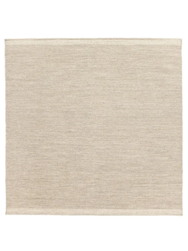 Serafina 250X250 Stor Beige Enfärgad Kvadratisk Ullmatta