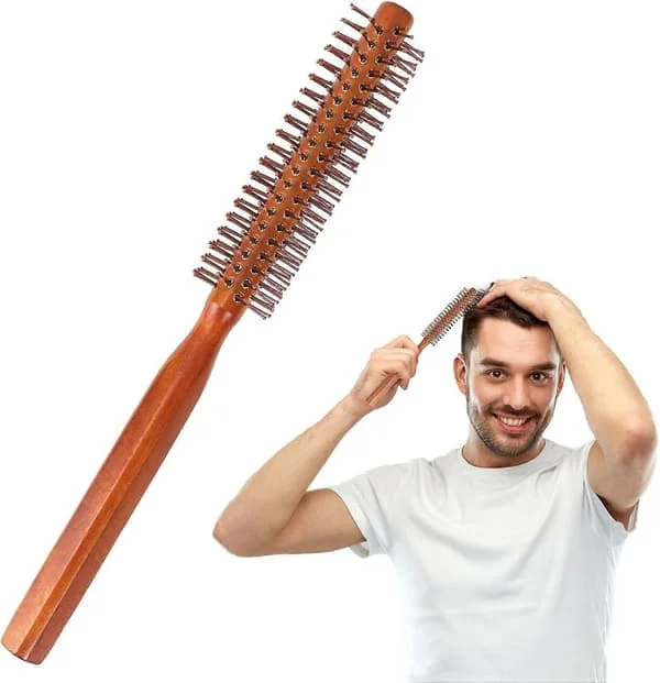 Rund Styling Hårbørste, Liten Hårbørste Rulle Krølltang Hårbørste for Føning av Hår, Rulle Krølltang Kam Styling Volum Hårbørste 2 stk