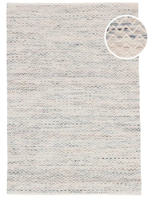 Chevron Waves Rug - Cream Beige/Greige 200X300 Wool, Scandinavian Style