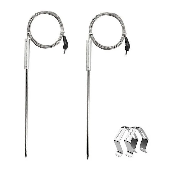 2-pack Köttprob för Thermopro TP20 TP17, med 2 grillprobhållarklämmor