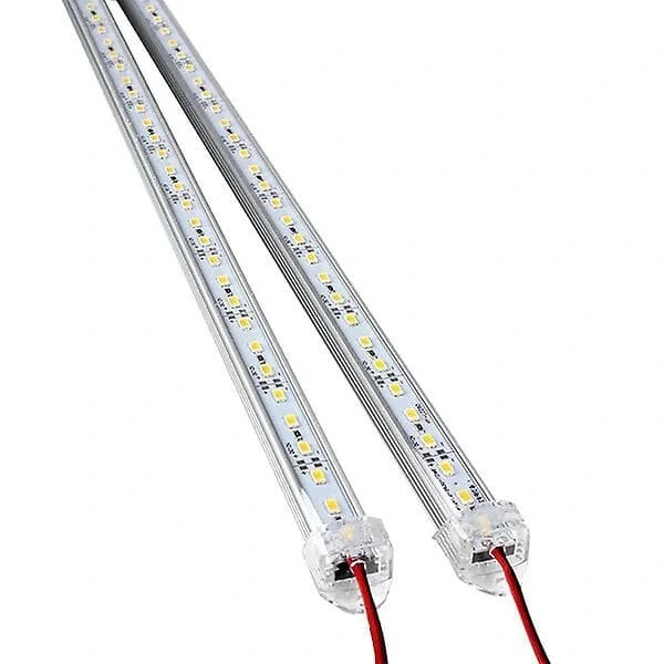 2-pack DC 12V Rigid LED Strips, Aluminum Housing IP65 36 SMD 5630 for DIY Backlight Home Car Decor, White 50cm