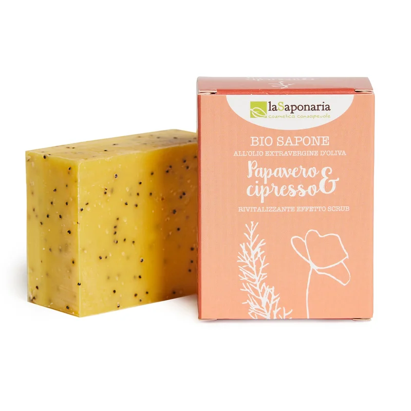 LA SAPONARIA Sapone solido papavero e cipresso 100g - Sapone