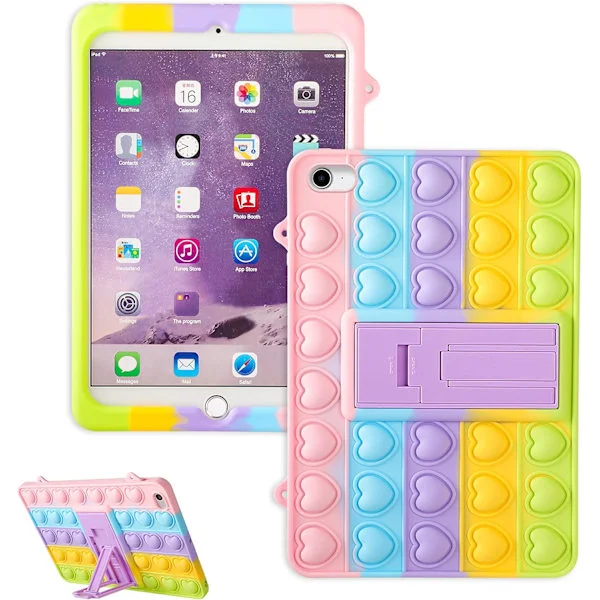 Fodral för iPad Air 2/iPad 6/ Pro 9.7" Tecknad Rolig Kawaii Söt Silikon Roligt Skydd Stilren Mode Unik Design Fidget för Barn Fodral(YH)