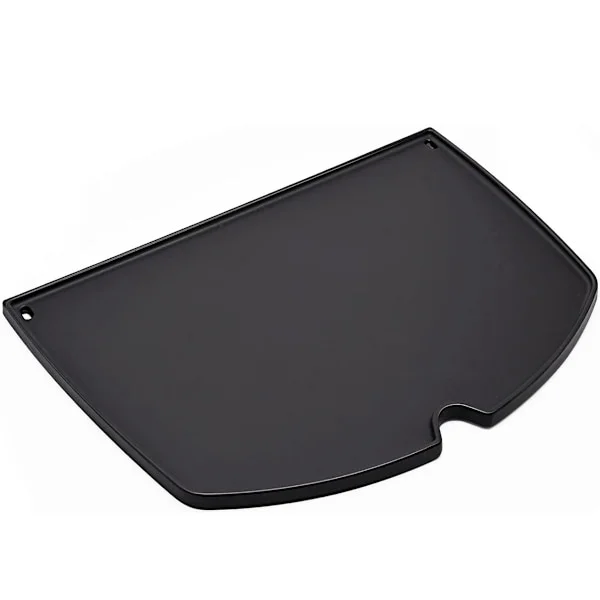 Emaljeret støbejern stegeplade 452x315x12.7mm, kompatibel med Weber Q-serien og udvalgte gasgrill, jævn varme og non-stick overflade