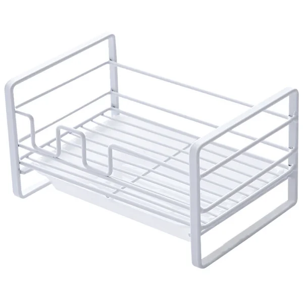 Sink Caddy with Removable Tray, Sink Organizer, White