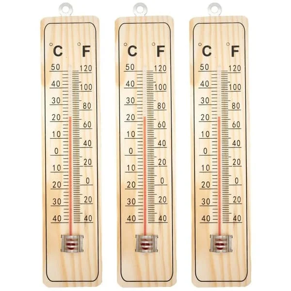 4x Termometer Inomhus Termometer Utomhus Termometer Trädgård Analog Inomhus Utomhus Trä
