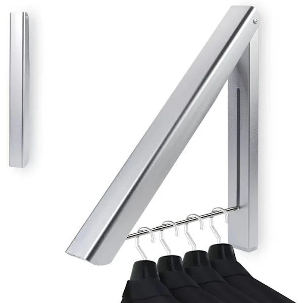 Sammenleggbare kleshengere, sammenleggbar veggmontert kleshenger, klesoppbevaringsorganisator for vaskerom, bad, vaskerom, soveromsskap – Fei Yu