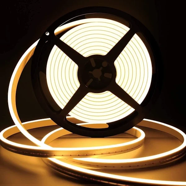 Neon LED-slinga, 12V 5m dimbar varmvit LED-slinga, 3000K vattentät utomhus silikon flexibel LED-slinga_MGF