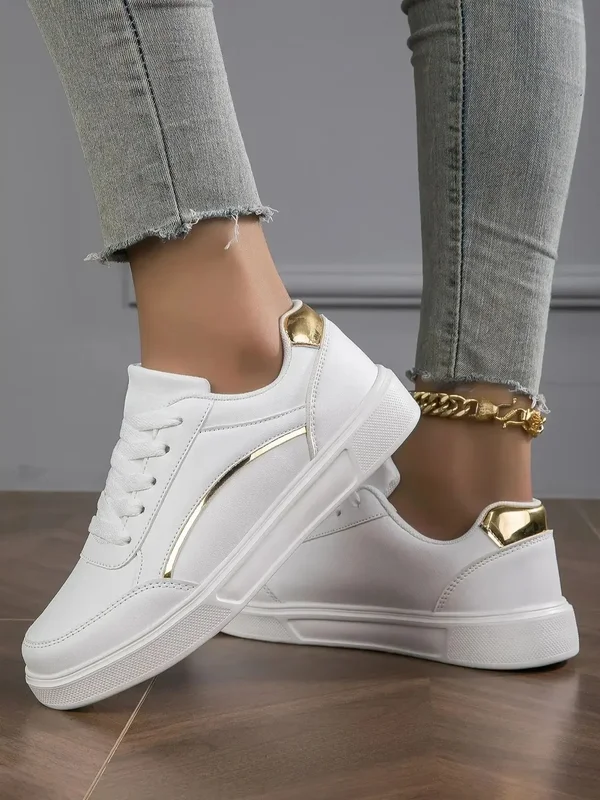 AliExpress - Baasploa Damen-Casual-Sneaker, Leder-Plateau-Sneaker für Damen, klassische Komfort-Skateboard-Schuhe, rutschfest