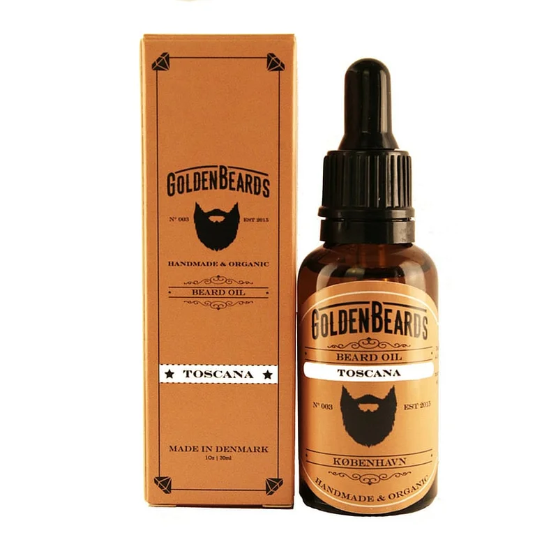 Golden Beards Golden Beards Økologisk Skægolie Toscana 30 ml, Mænd, Skægpleje, Skægolie