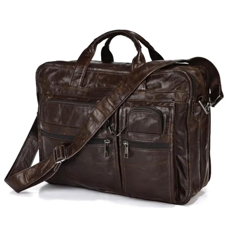 Topline Cognac Leather Case for Men - Leather bags