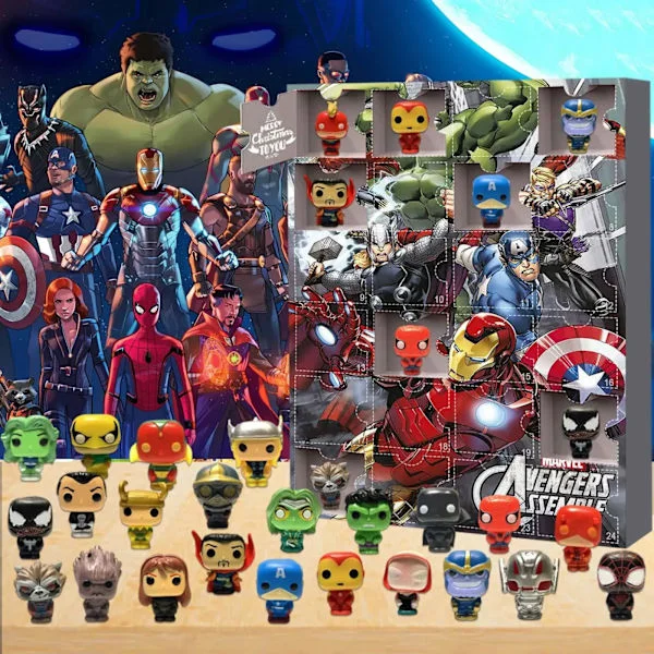 Disney Marvel Julekalender Boks 24 stk. Avengers Animefigurer Spider-Man Iron Man Tilbehør Legetøj Fødselsdagsgaver