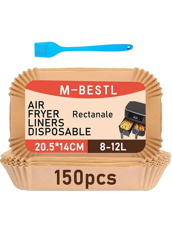 AliExpress - Airfryer-Backpapier, 150 Stück, rechteckig, für Ninja Dual XL Pro AF300EU/400EU/451EU/500EU 10,4 l, Cecotec 9L/10, COSORI 8,5 l/10 l, 