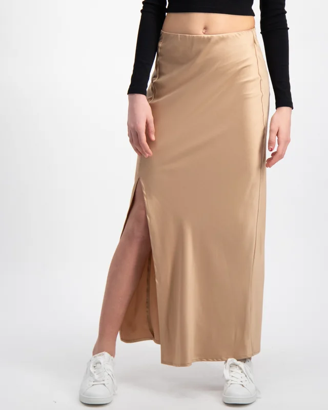 Grunt Diemen Satin Skirt Beige Kjolar Tjej - Kids Brand Store