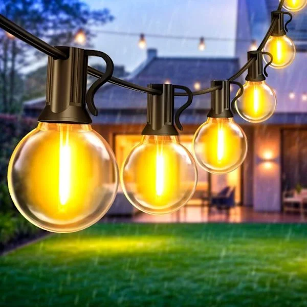 10M Utendørs Lyslenke - Utendørs Lys Utendørs LED Pære Lyslenke Terrasse Hage Elektrisk Utendørs Lyslenke Innendørs Lys Balkonglampe