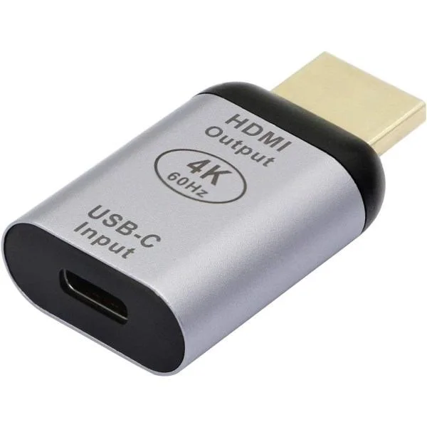 USB C to HDMI Adapter, 4K@60Hz USB Type C Female to HDMI Male Converter, for Home and Office, Apple Devices Not Supported