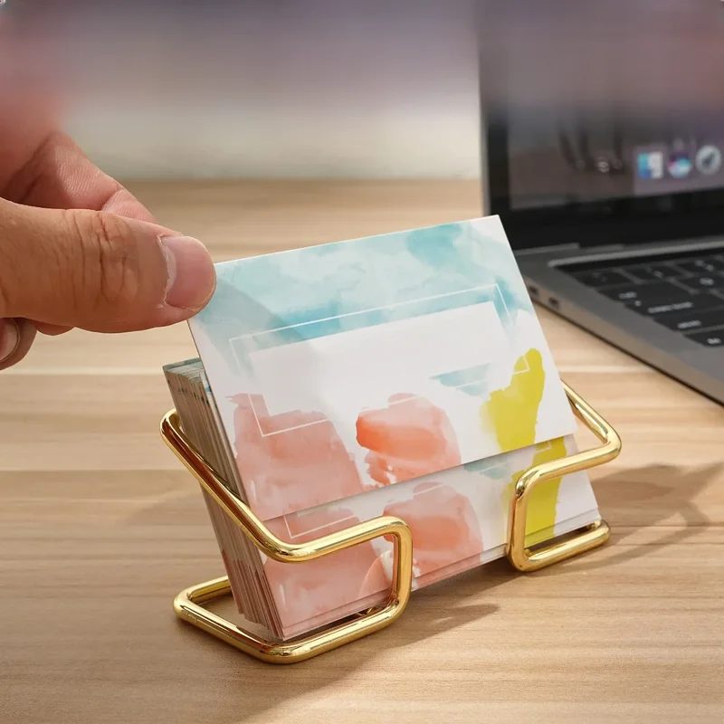 AliExpress - Nouveau Porte-cartes de Visite de Bureau Élégant en Métal Porte- cartes de Visite Moderne Support de Nom de Carte de Visite pour Bureau à