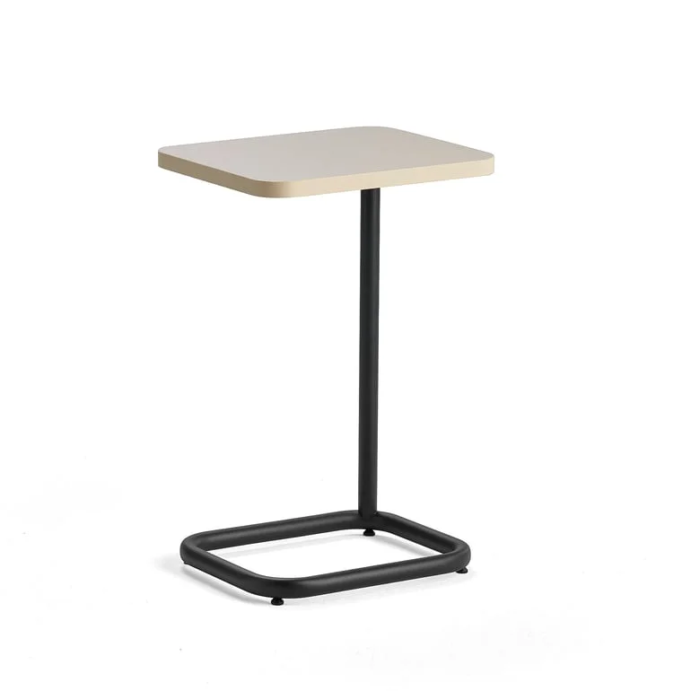 Laptop table STANDBY, 425x350x647 mm, black stand, grey beige table top