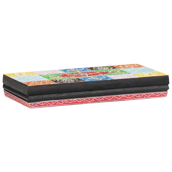 Vägg hyllor Flerfärgsdesign 40 x 20 x 6 cm Massivt mangoträ