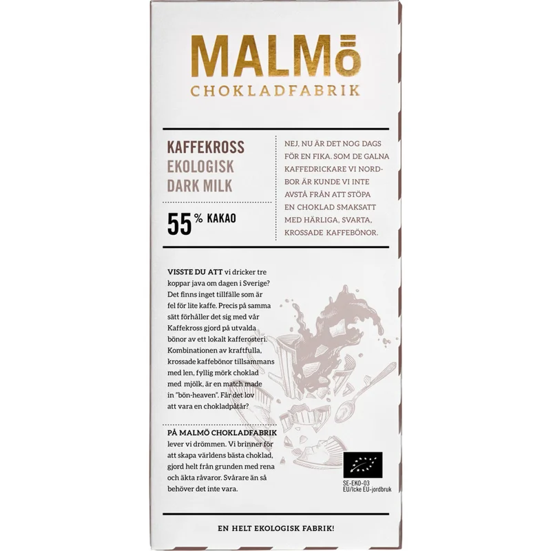 Malmö chokladfabrik Kaffekross 55% | Matlagning > Skafferiet > Choklad > Choklad | Bagaren och Kocken