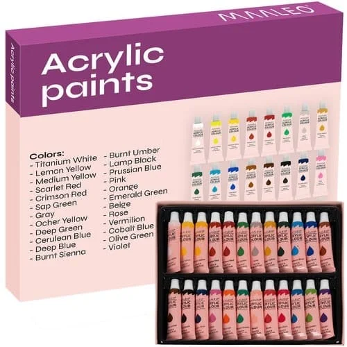 Akryylivärit Setti - 24x12ml – Taiteilijaväri