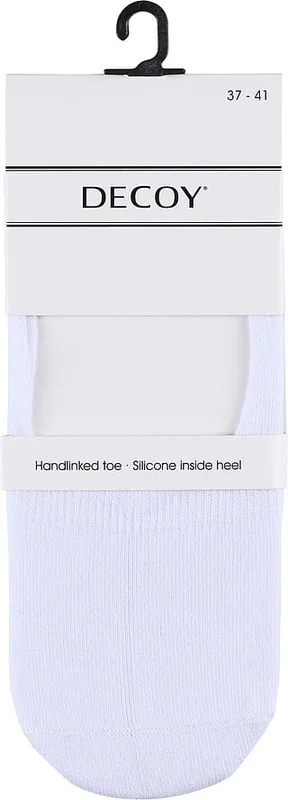 Decoy Footies Cotton Hvid 37-41, Tøj & Bolig, Strømper, Footies