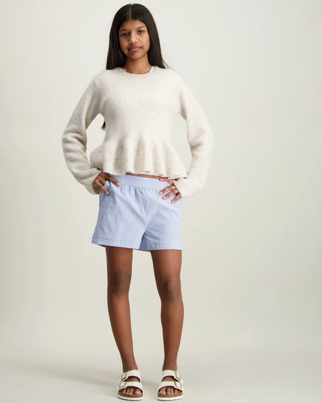 Kids ONLY KOGSMILLA LIFE SHORTS WVN Valkoinen Shortsit Tytöt - Kids Brand Store