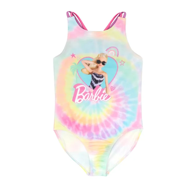 Barbie Girls Tie Dye One Piece Baddräkt 11-12 år Rosa/Blå/Y Pink/Blue/Yellow.k