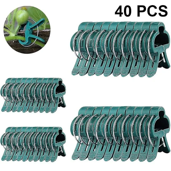 {PL}40 st Plantclips och Tomatclips, Stöd för Växter i Trädgården, Plant ClipsBY