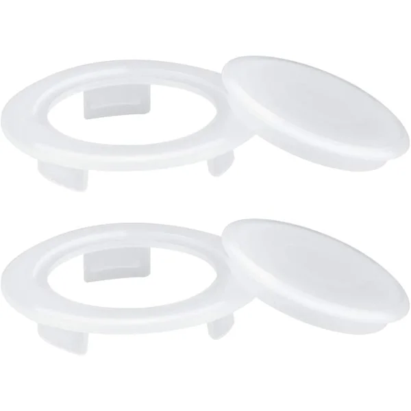 2 stk. (4 tommer) Bordparasoll Hullring Plastparasoll Hullbeskyttelse for Uteparasoll Hageparasoll Parasollstabilitet Parasoll - Hvit