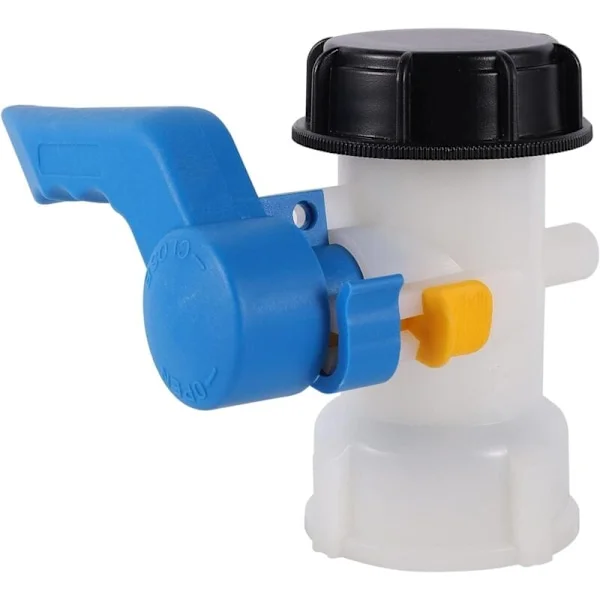 IBC-sovitin 50 mm - 62 mm 1000 litran säiliöventtiili muovia, 1000 litran säiliöliitäntä sadevesisäiliöön, kontti