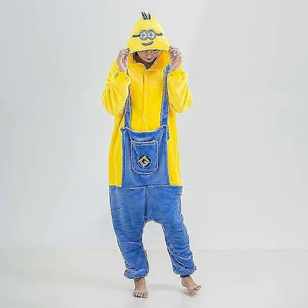 Minions Onesie Unisex Aikuisten Roolipuku Eläinpuku Onesie Yöasu - Täydellinen