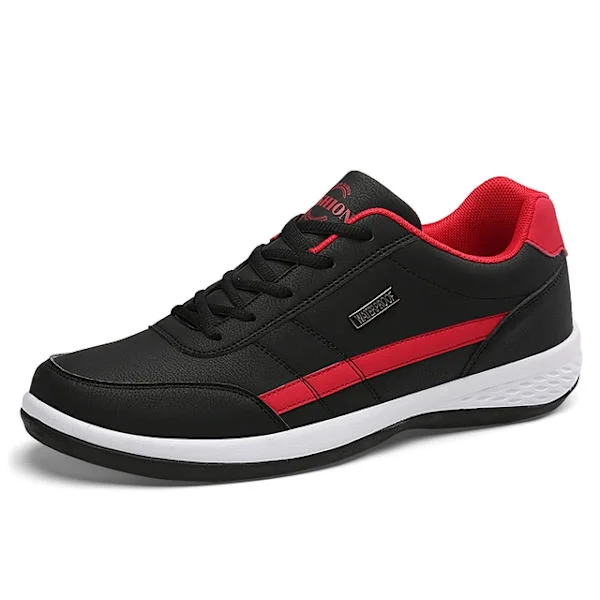 Læder Mænd Sko Sneakers Trend Fritidssko Italiensk Åndbar Fritid Herre Sneakers Skridsikkert fodtøj Mænd vulkaniseret sko