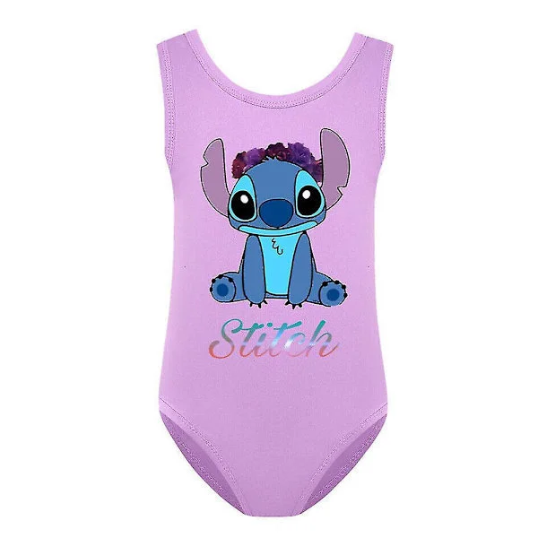 Stitch Barn Flickor Monokini Baddräkt - Lila Baddräkt för Åldrarna 11-12 År, Baddräkt i Ett Stycke