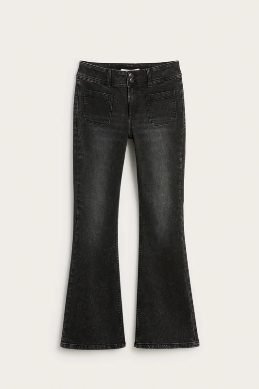 Kappahl | Flare jeans low waist Svart 34 | Dame